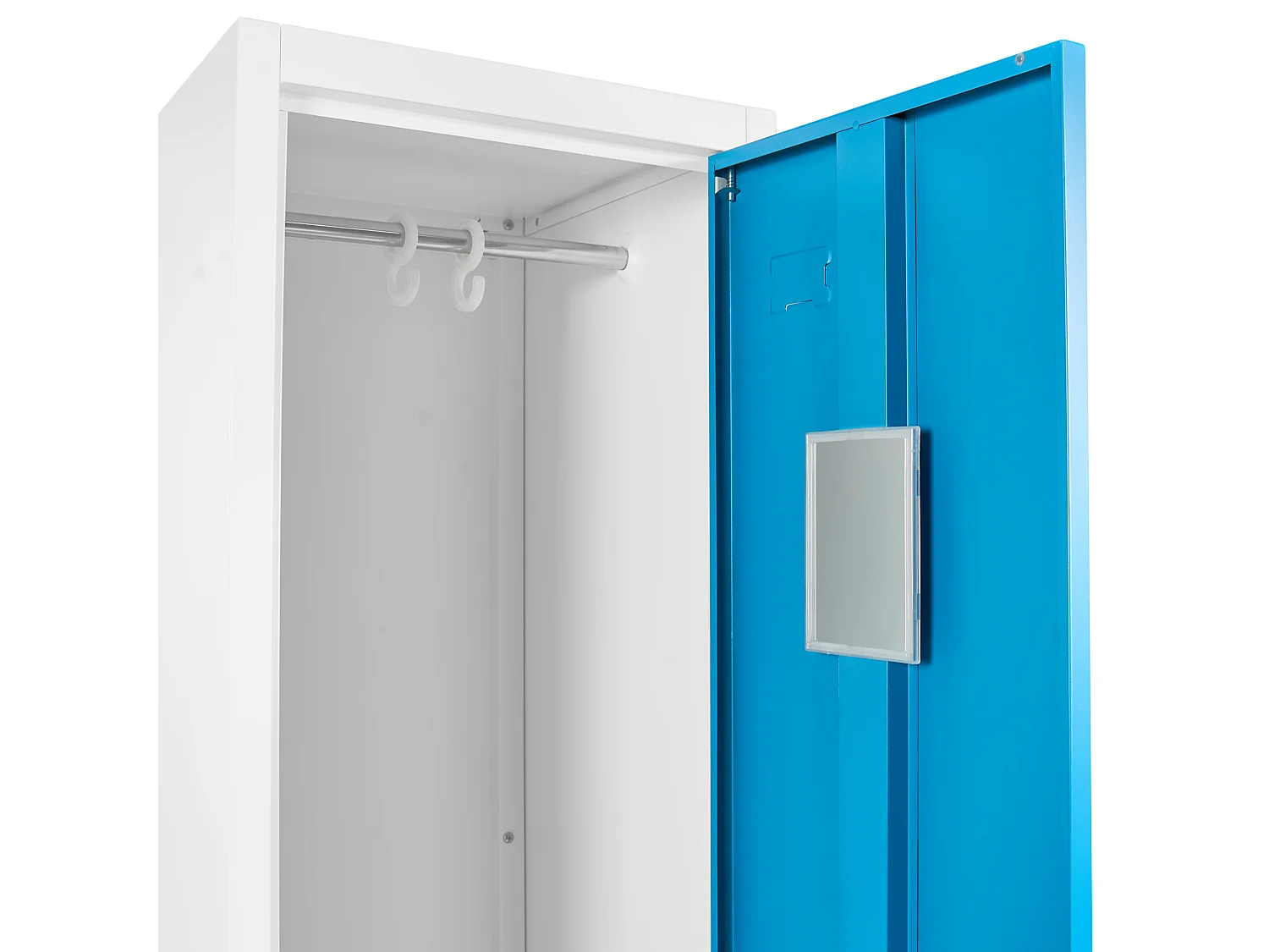 Casier vestiaire à 3 portes ATHLETE Métal Blanc/bleu