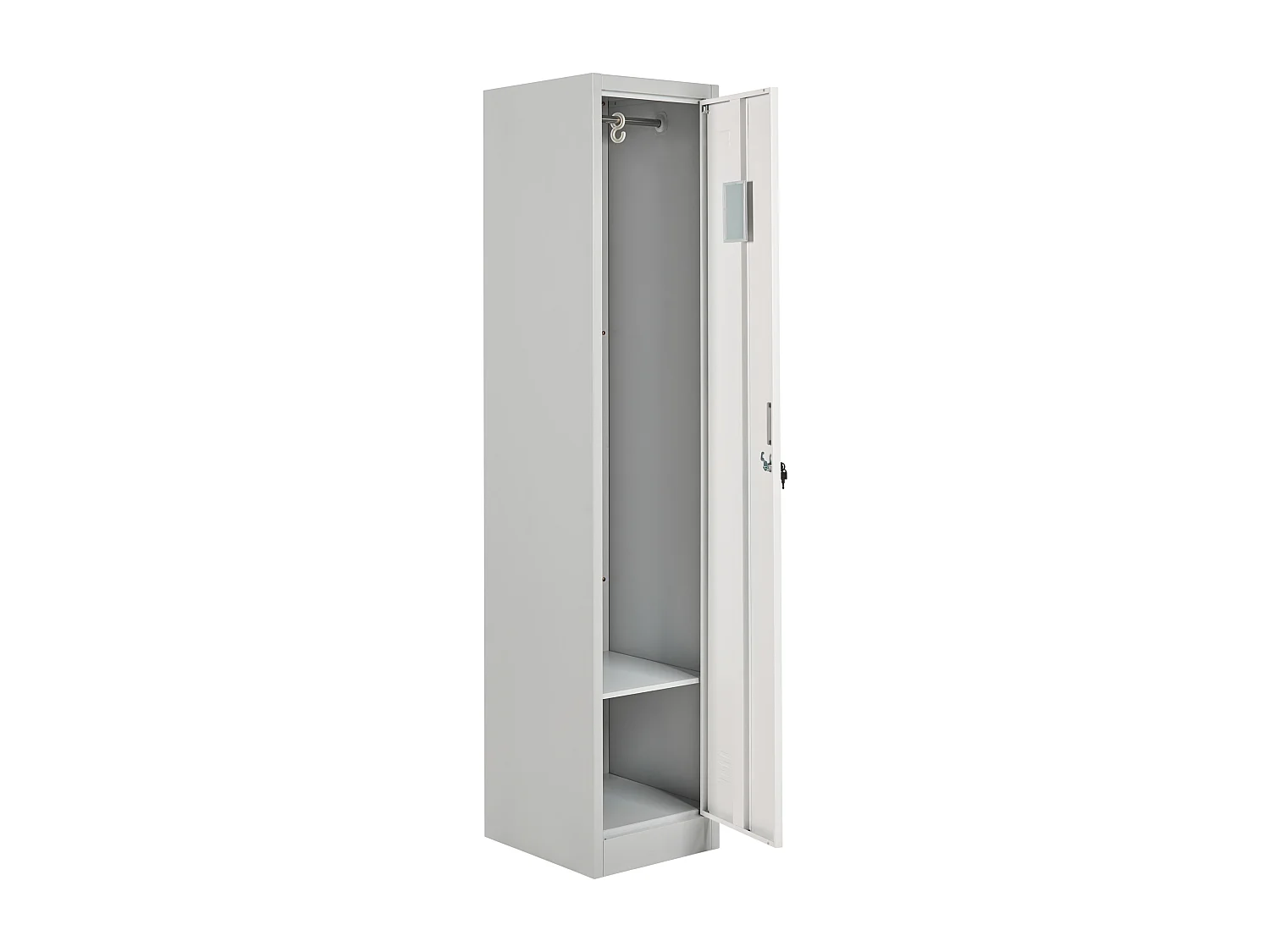 Casier vestiaire à porte simple ATHLETE Métal Gris/blanc