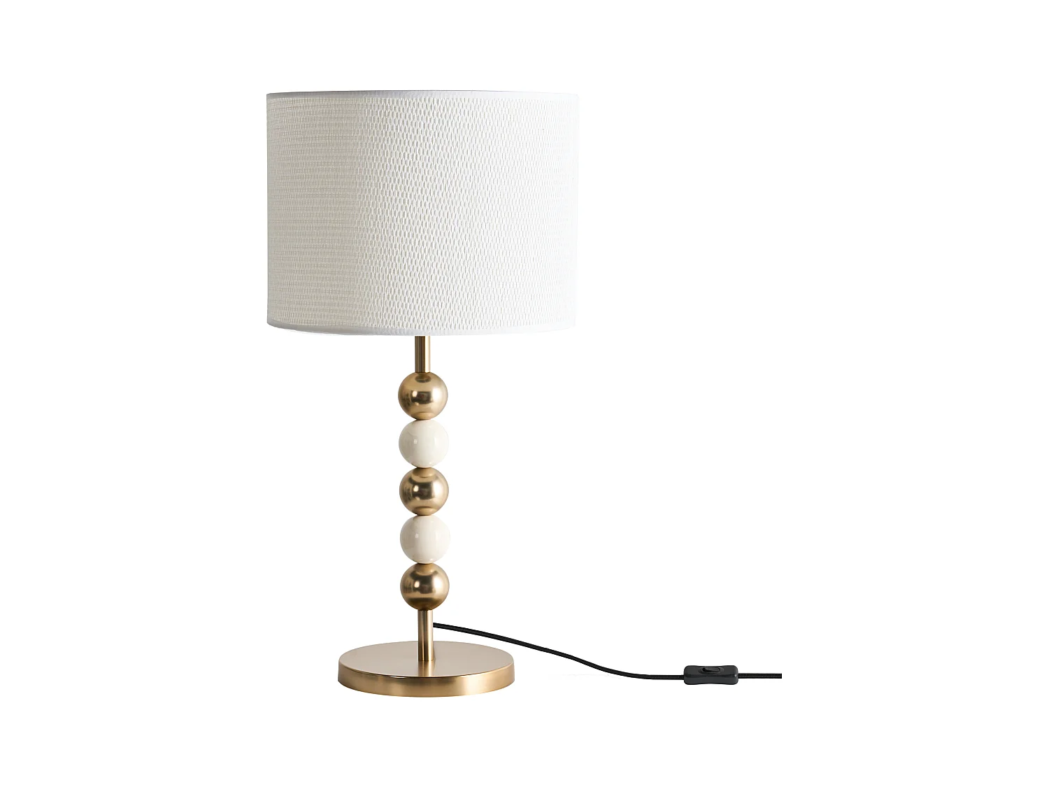 Lampe à poser LOKY Métal Laiton/Beige