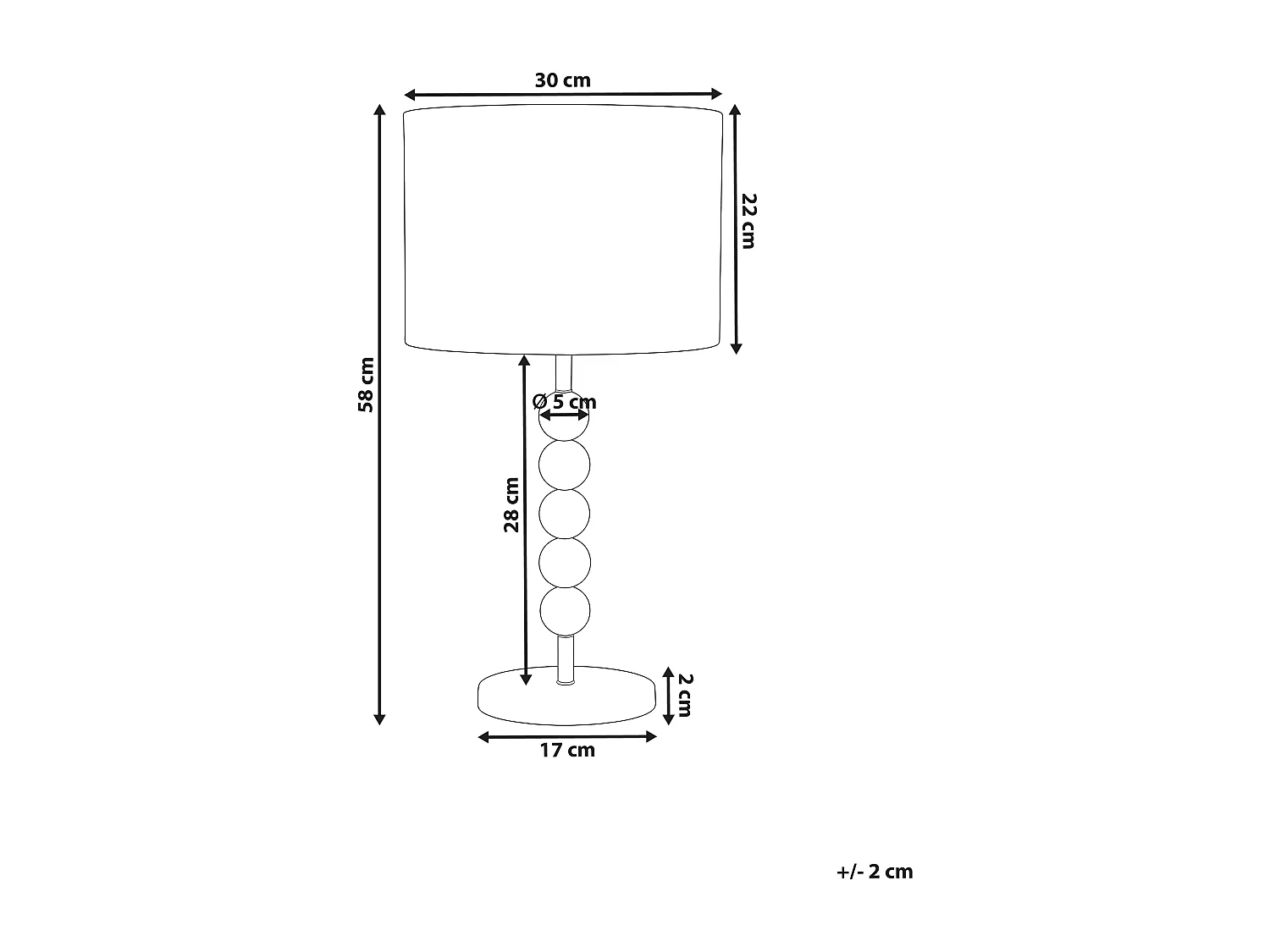 Lampe à poser LOKY Métal Laiton/beige