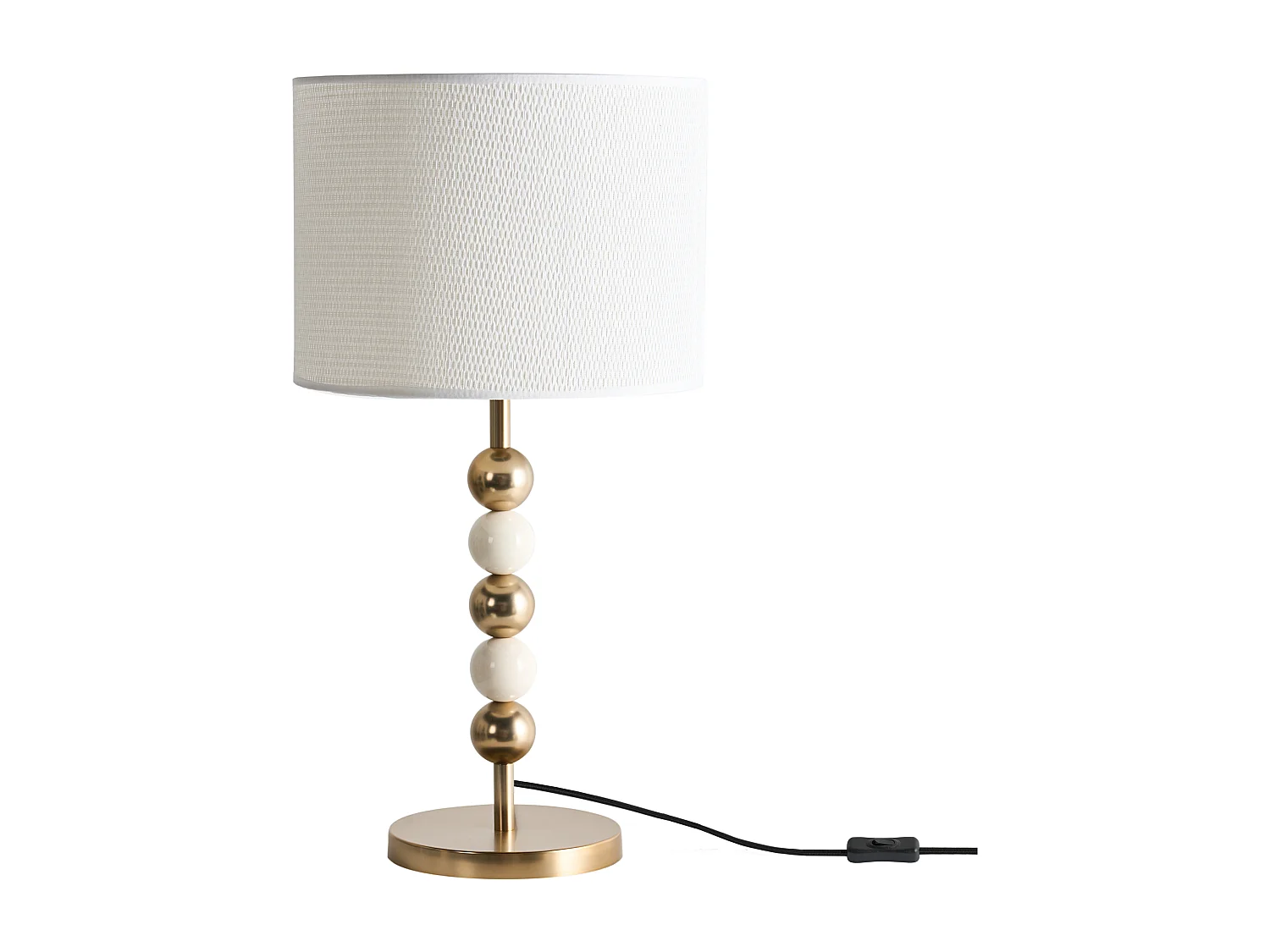 Lampe à poser LOKY Métal Laiton/beige