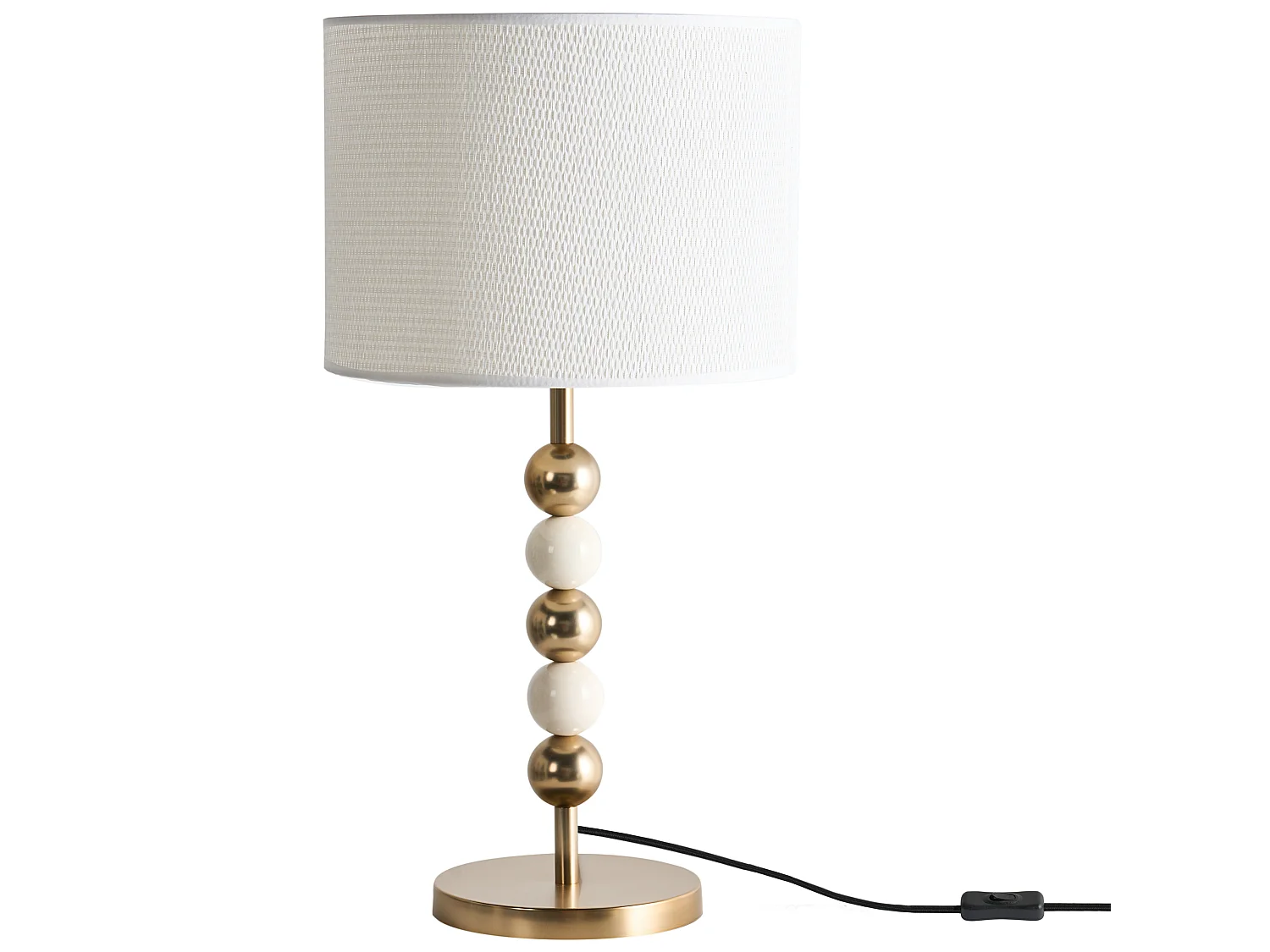 Table Lamp LOKY Metal Brass/Beige