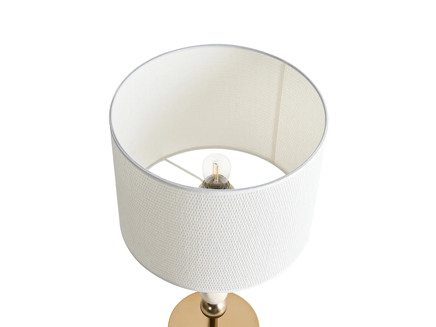 Table Lamp LOKY Metal Brass/Beige