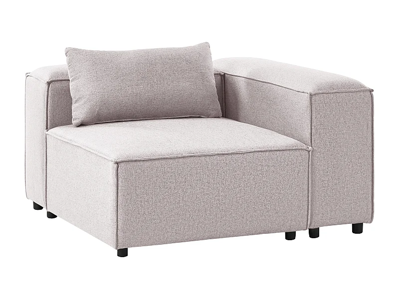 Module d'angle BRANDE Tissu Marron clair Symétrique