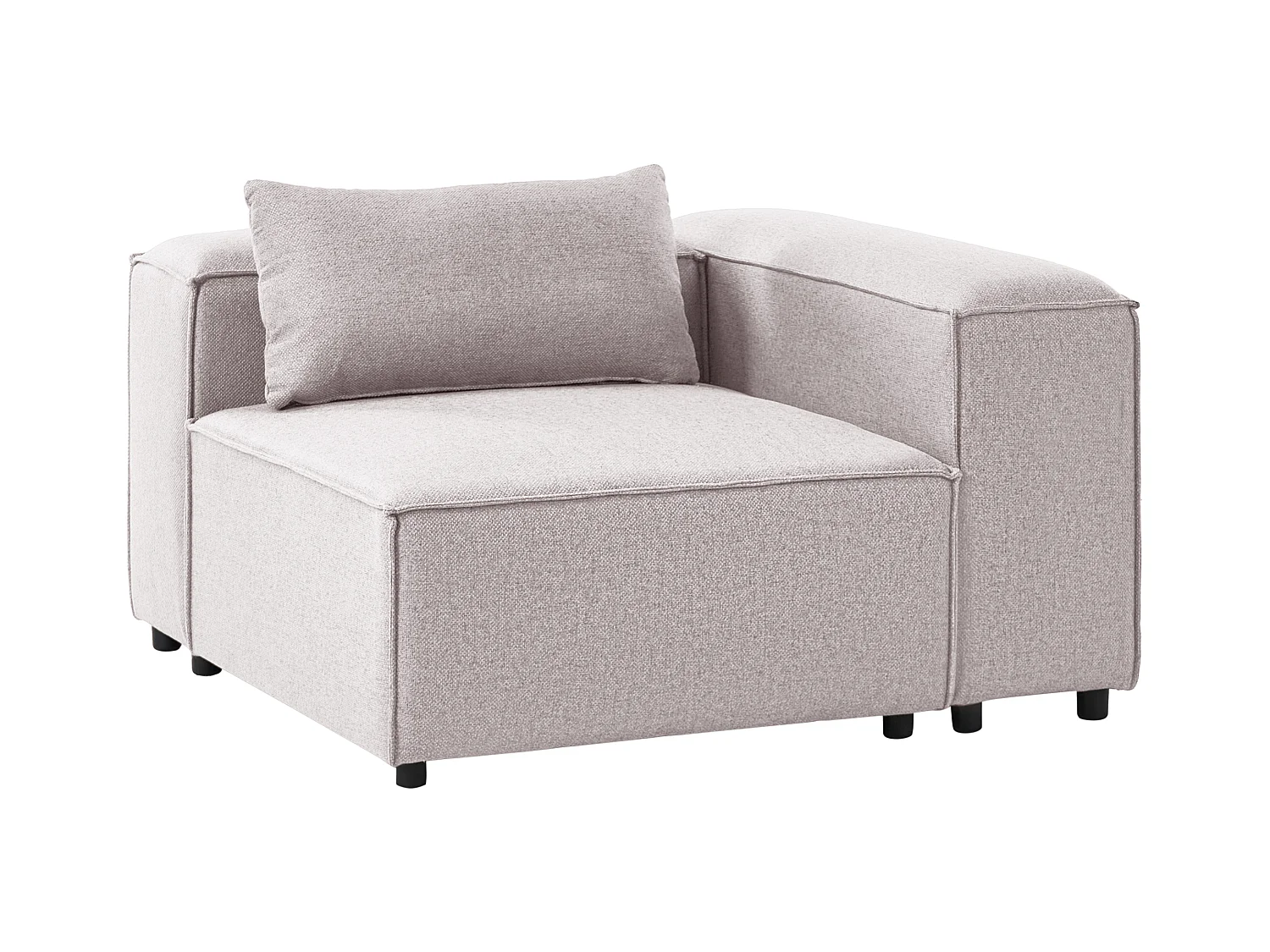 Module d'angle BRANDE Tissu Marron clair Symétrique