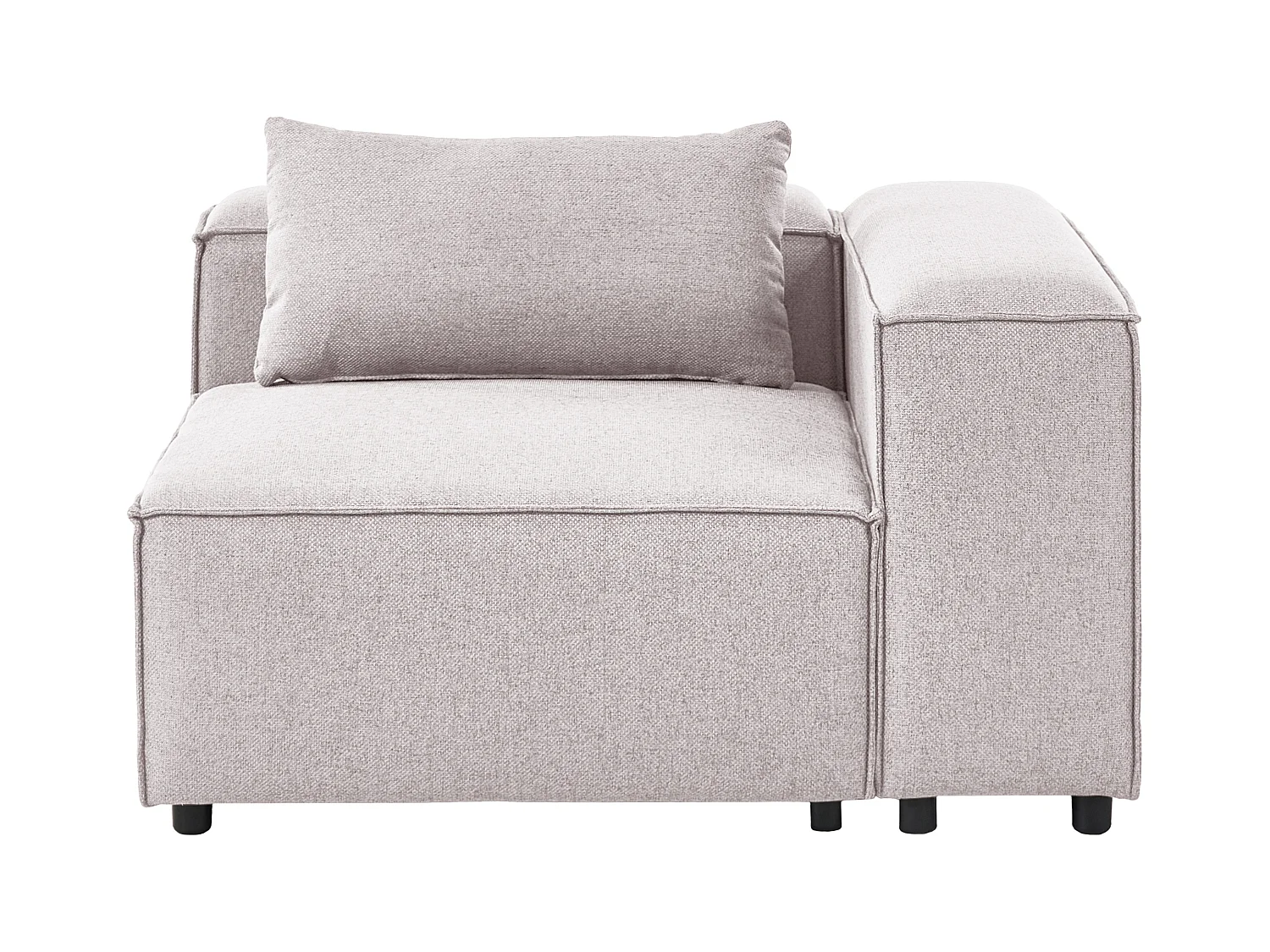 Module d'angle BRANDE Tissu Marron clair Symétrique