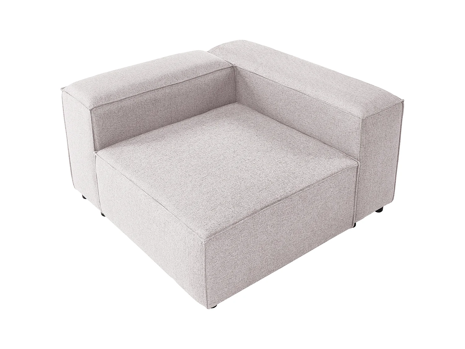 Module d'angle BRANDE Tissu Marron clair Symétrique