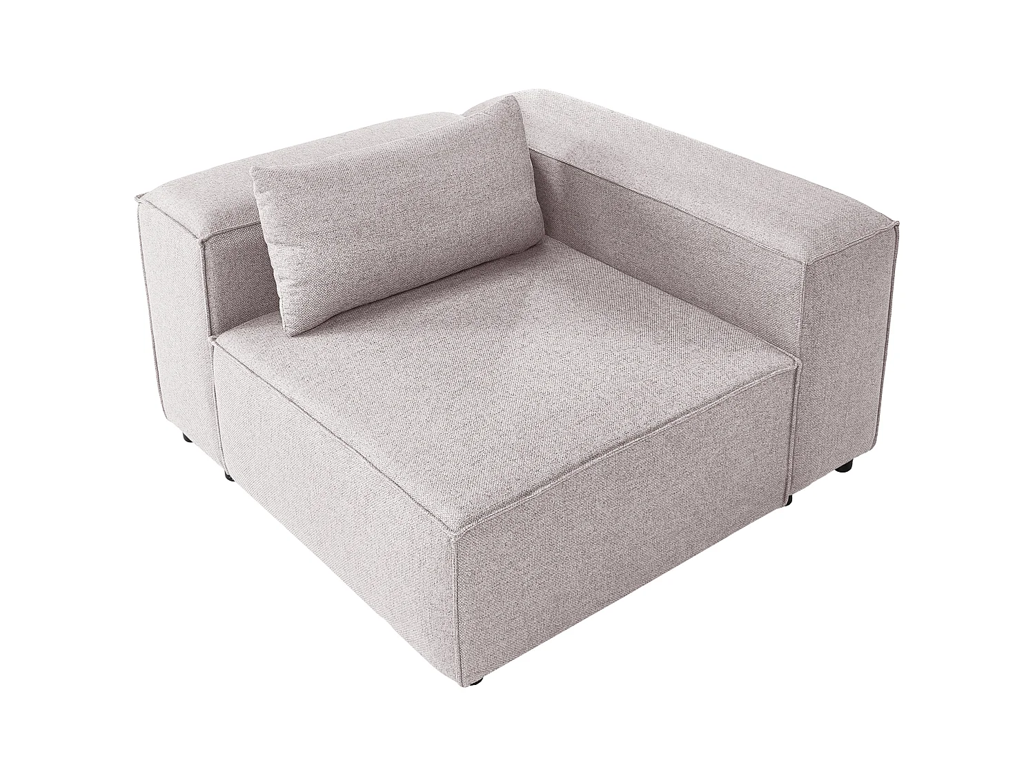 Module d'angle BRANDE Tissu Marron clair Symétrique