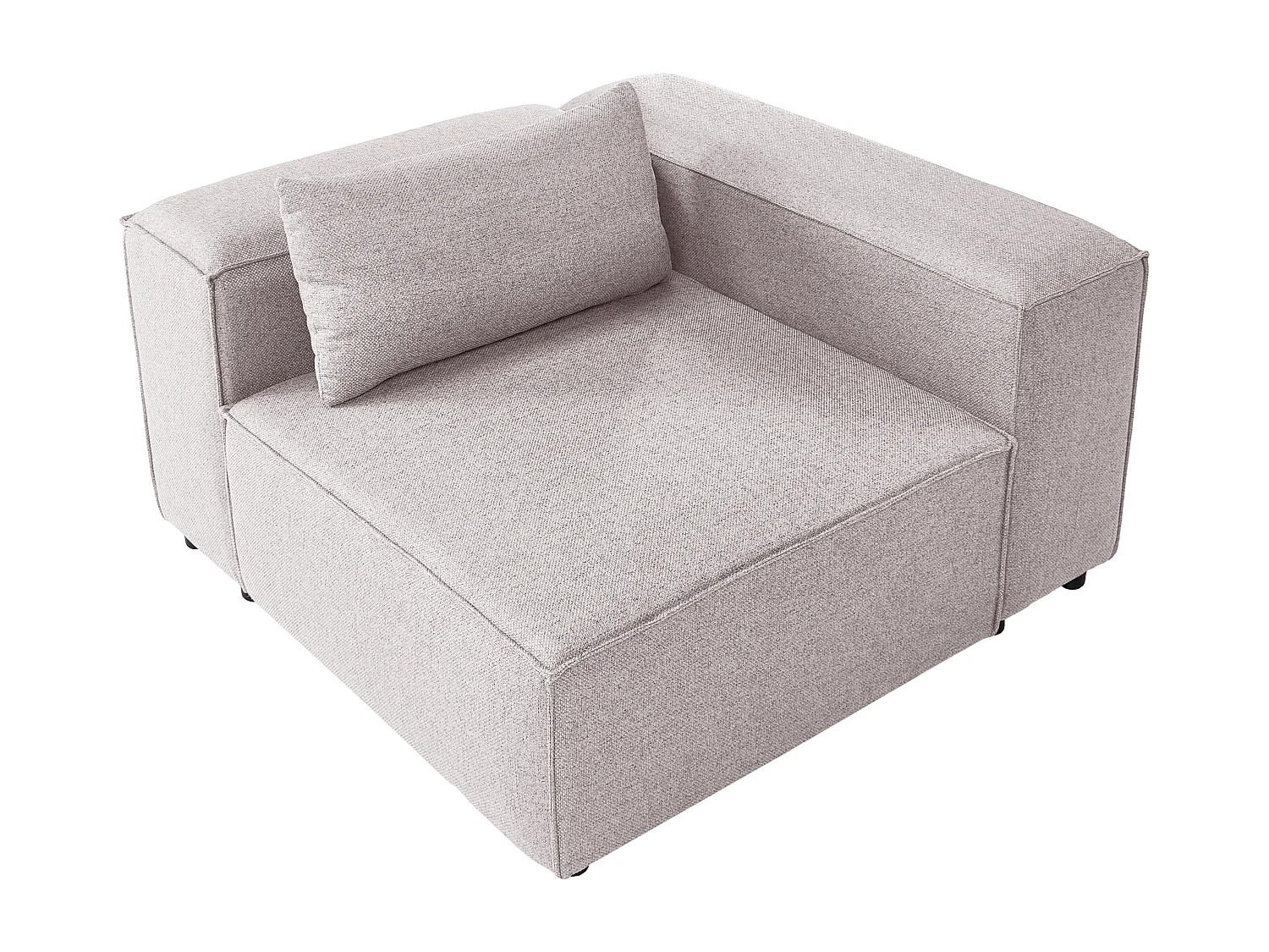 Module d'angle BRANDE Tissu Marron clair Symétrique