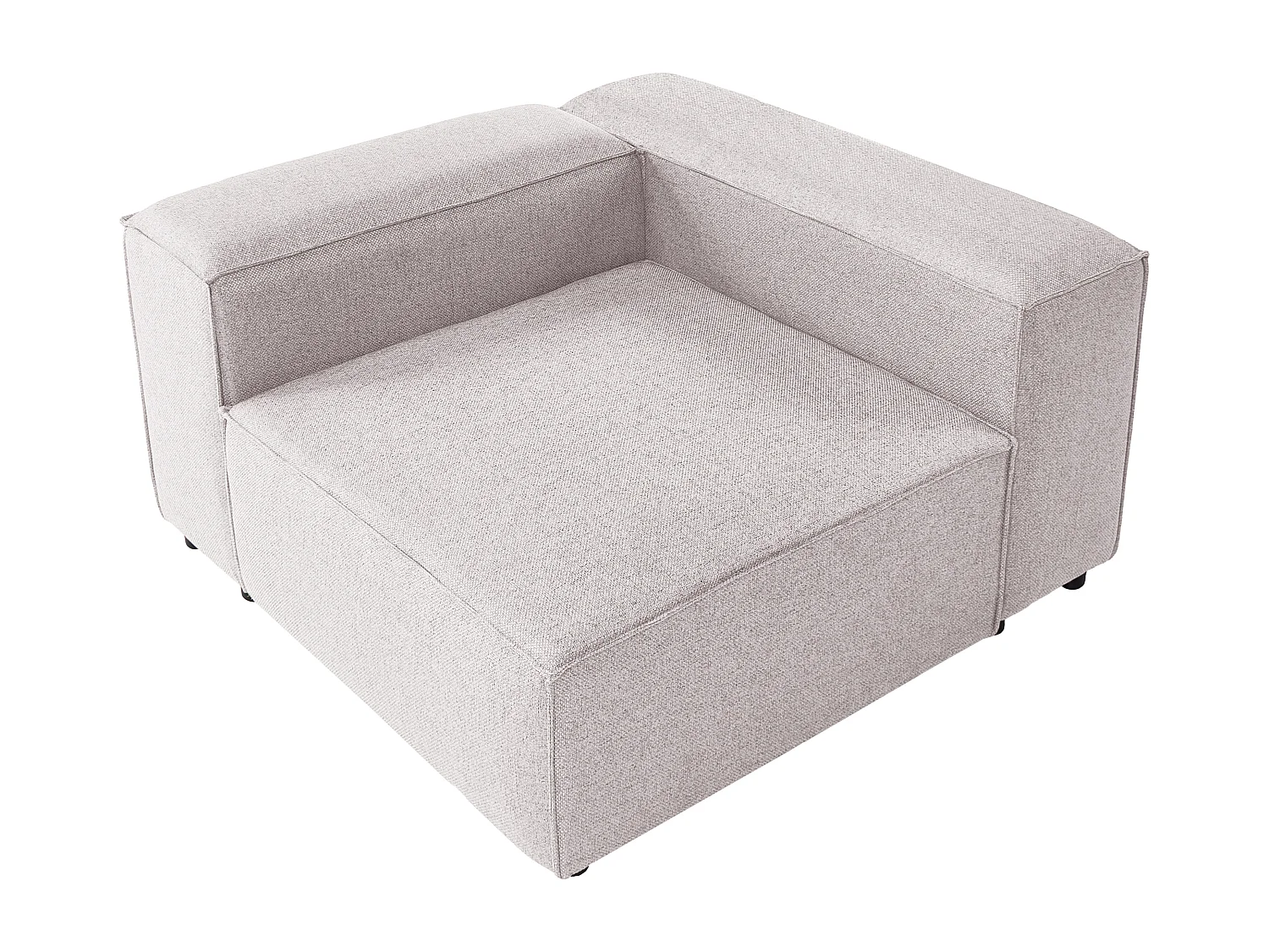 Module d'angle BRANDE Tissu Marron clair Symétrique