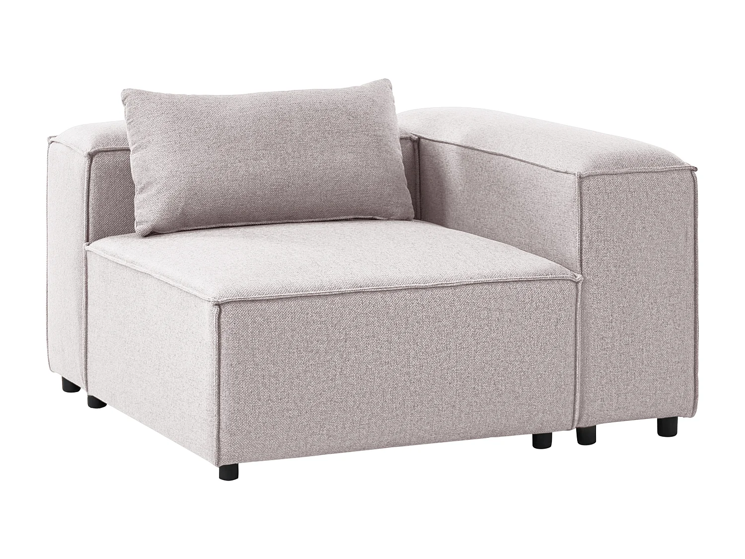 Module d'angle BRANDE Tissu Marron clair Symétrique