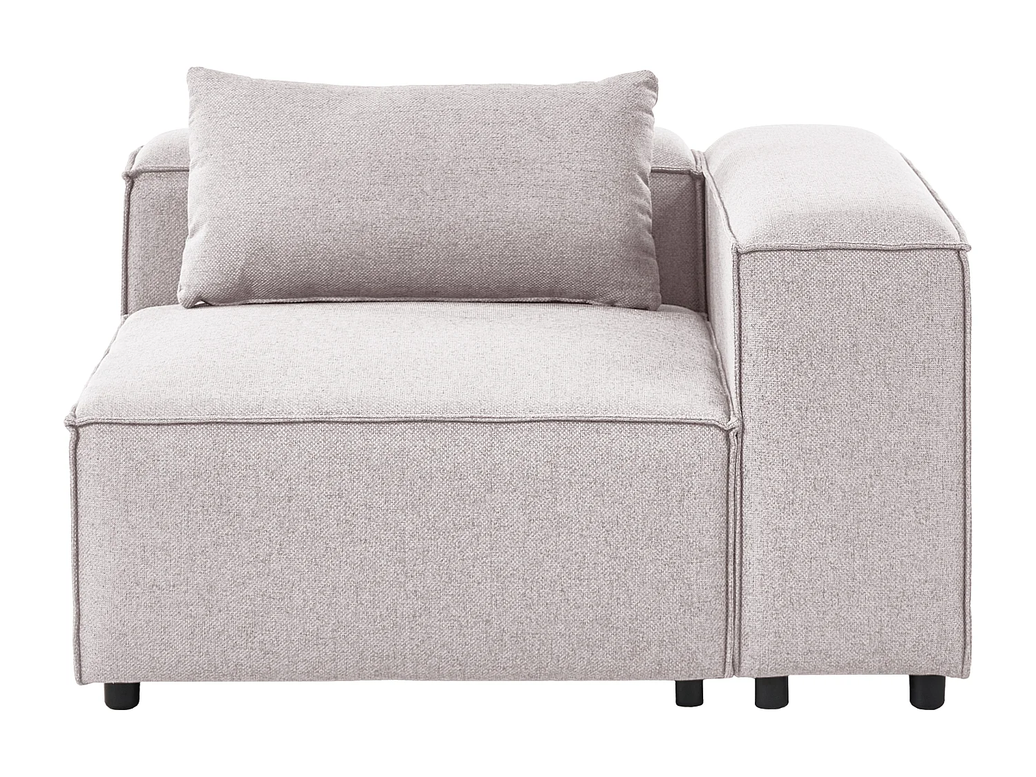 Module d'angle BRANDE Tissu Marron clair Symétrique