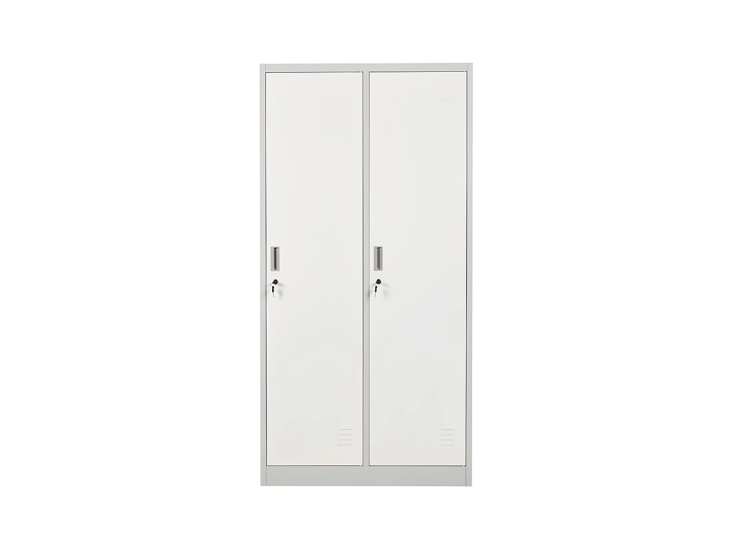 Casier vestiaire à double porte ATHLETE Métal Gris/blanc