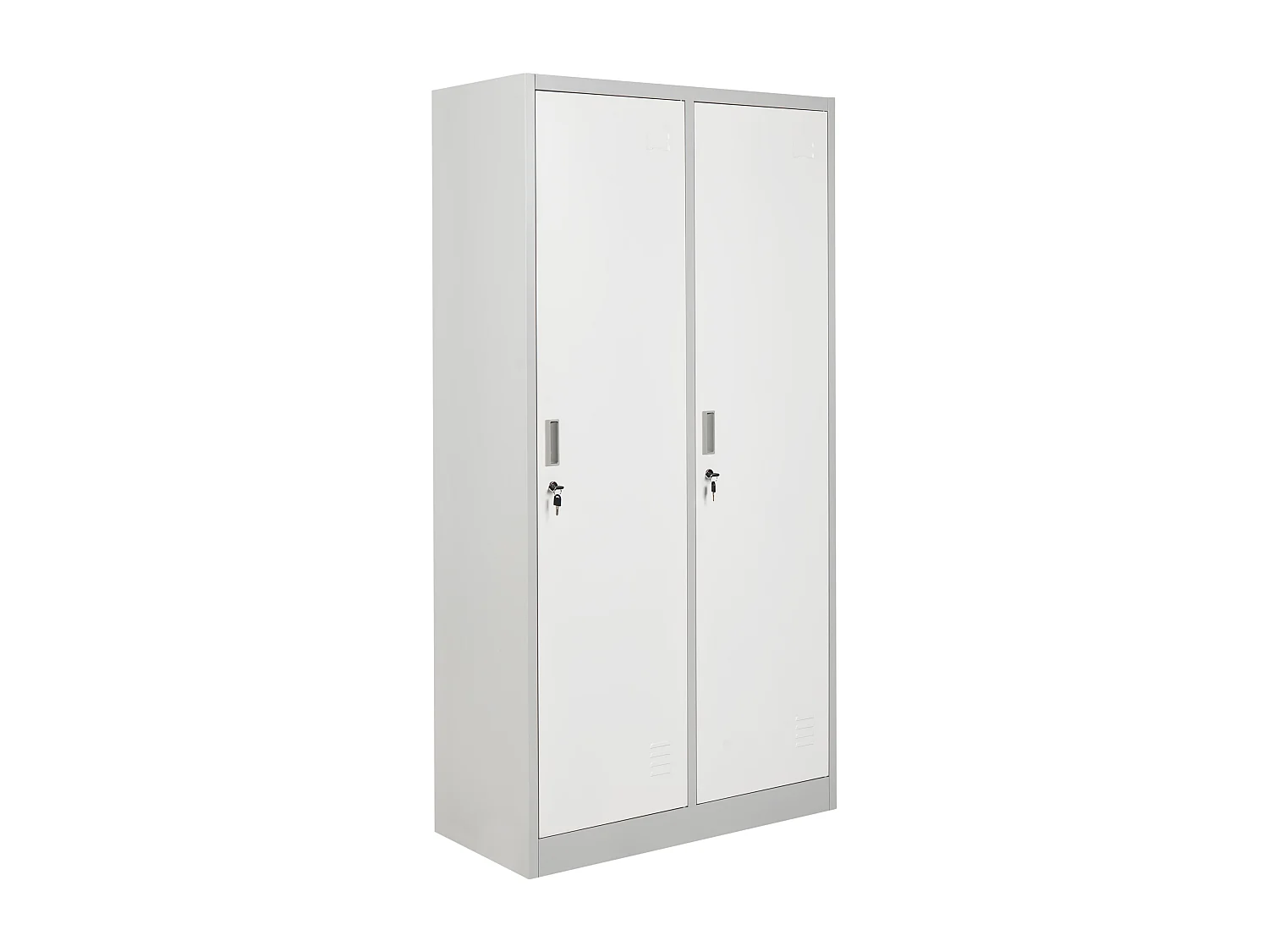 Casier vestiaire à double porte ATHLETE Métal Gris/blanc