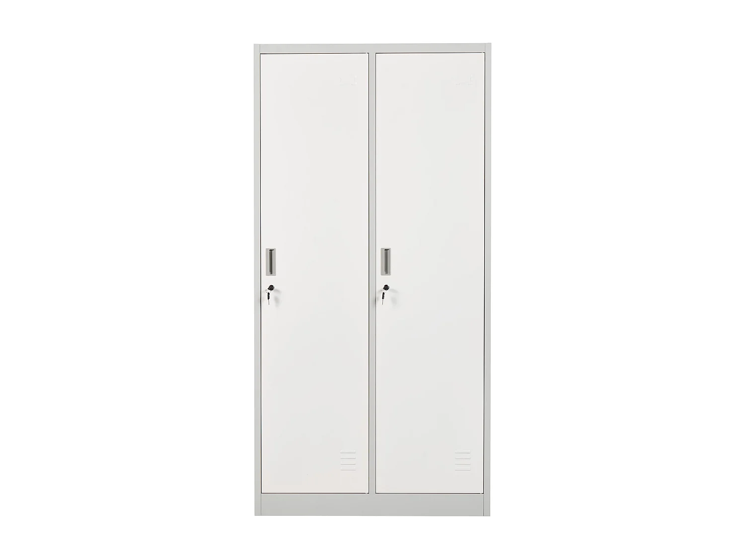 Casier vestiaire à double porte ATHLETE Métal Gris/blanc