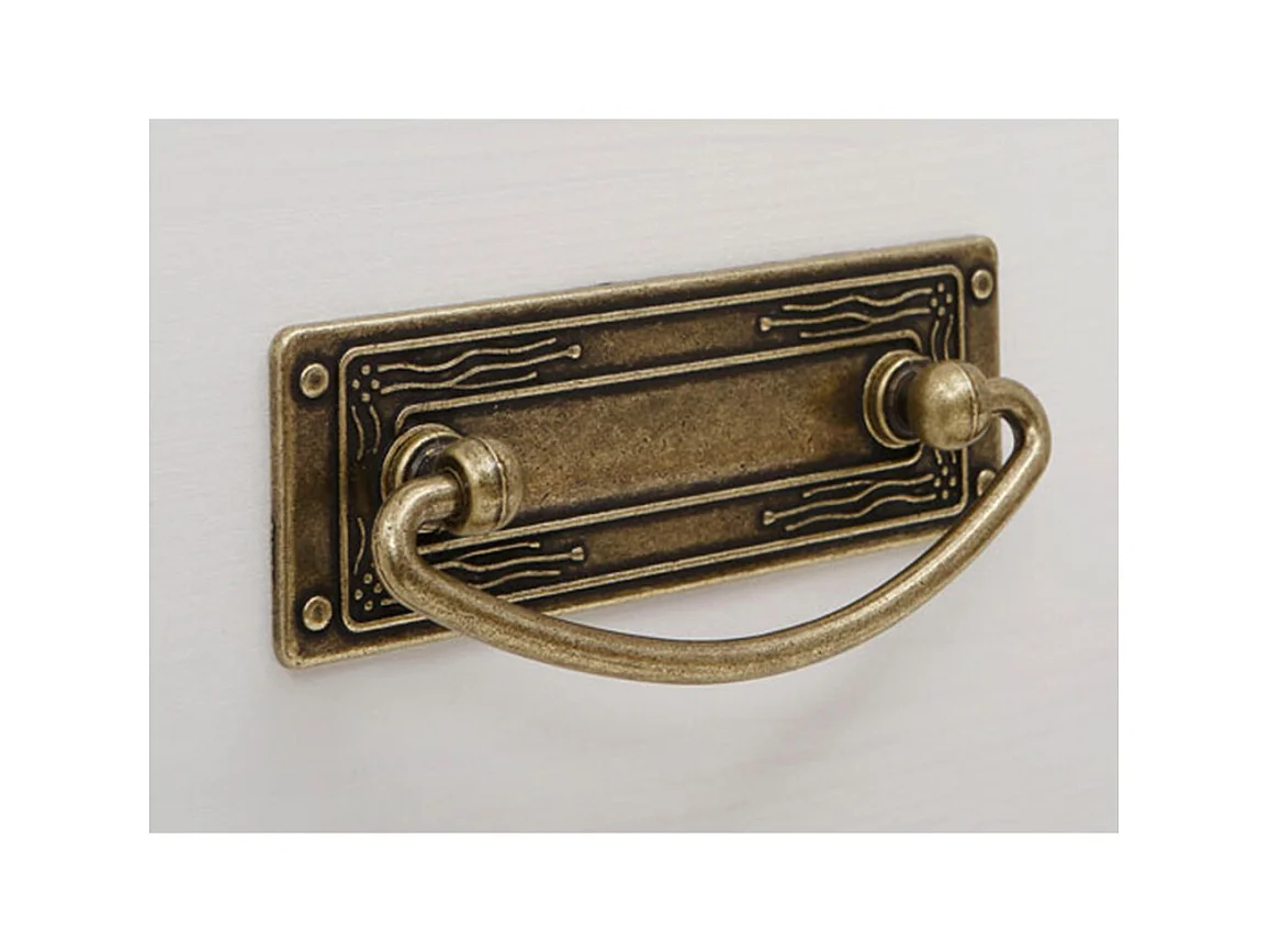 NACHTKONSOLE Konrad weiß / honigfarben 56 / 39 / 45cm