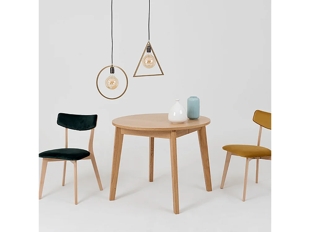 Table à manger 95x95x75 cm chêne naturel WOODYOU ROUND 95