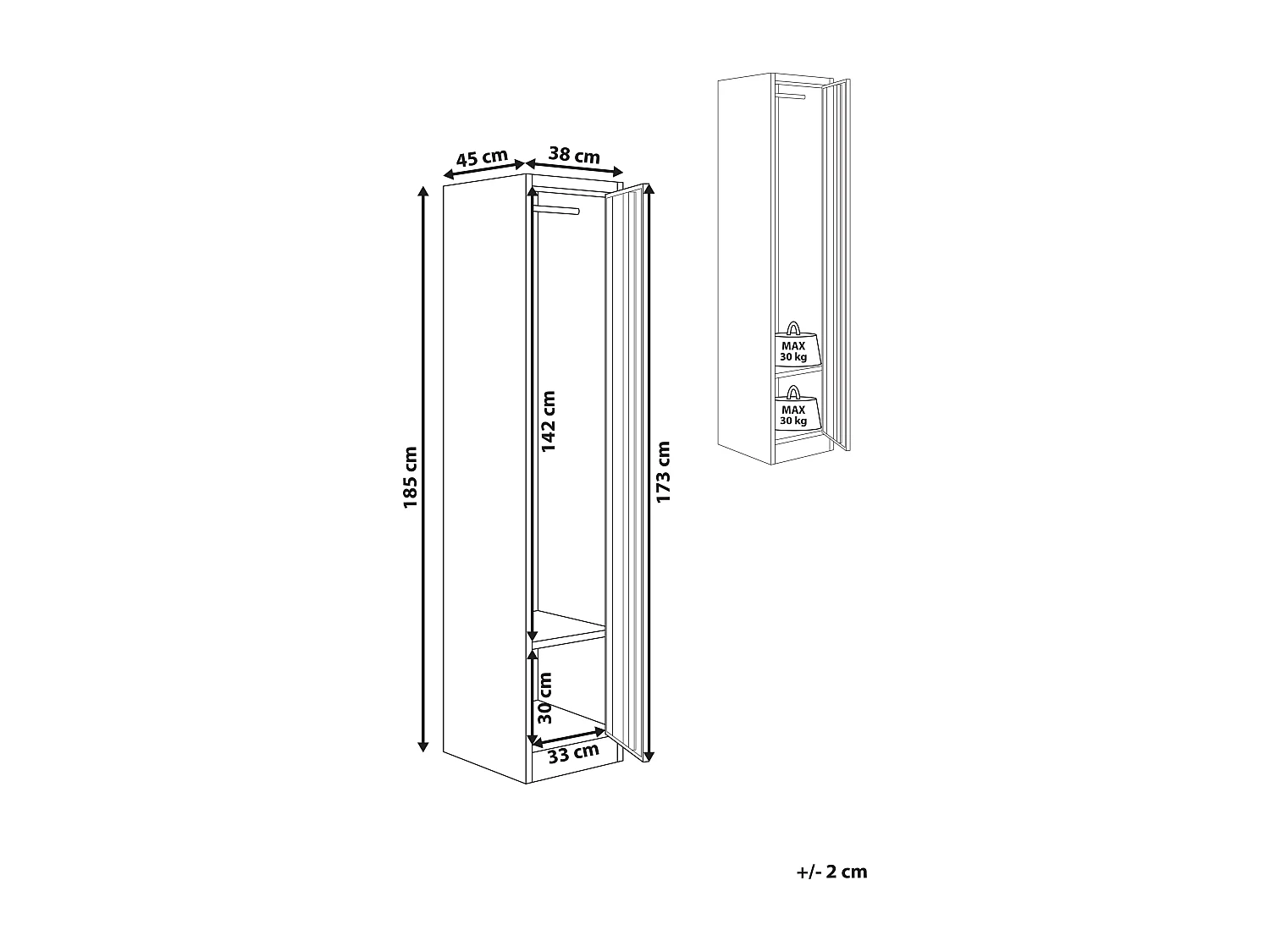 Casier vestiaire à porte simple ATHLETE Métal Blanc/bleu