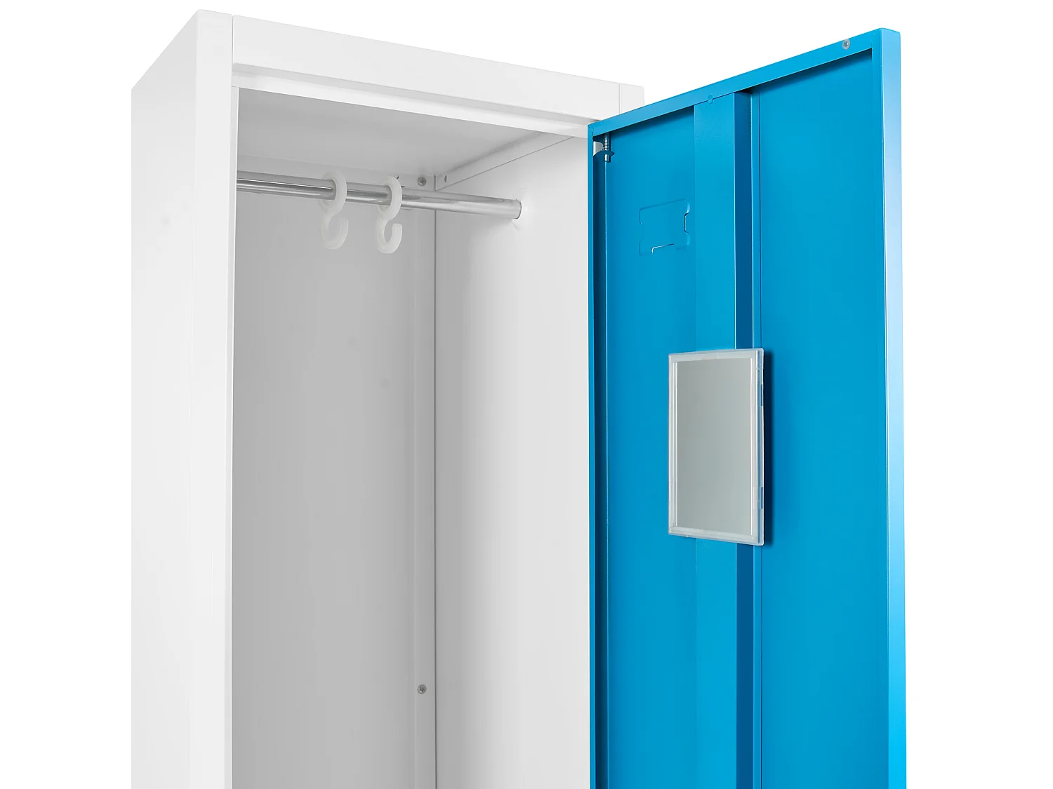 Casier vestiaire à porte simple ATHLETE Métal Blanc/bleu