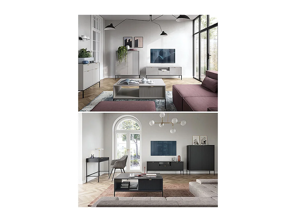 NACHTKONSOLE Nova grau 54 / 39 / 56cm