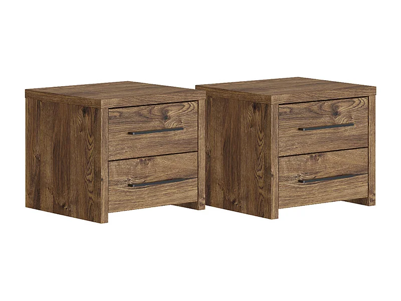 NACHTKONSOLEN 2ER SET Eiche ribbeck je 43 / 35 / 39cm