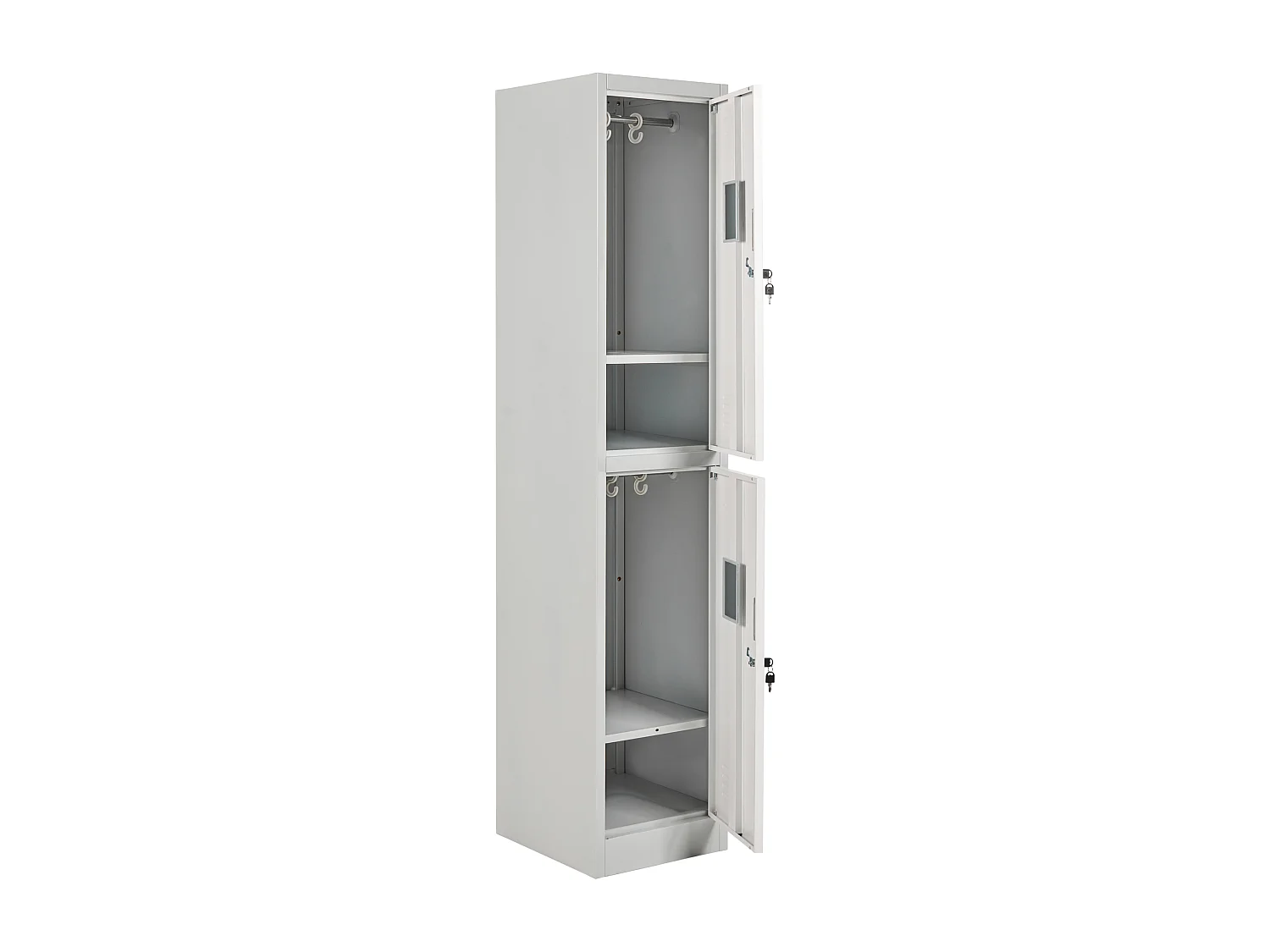 Casier vestiaire à 2 niveaux ATHLETE Métal Gris/blanc