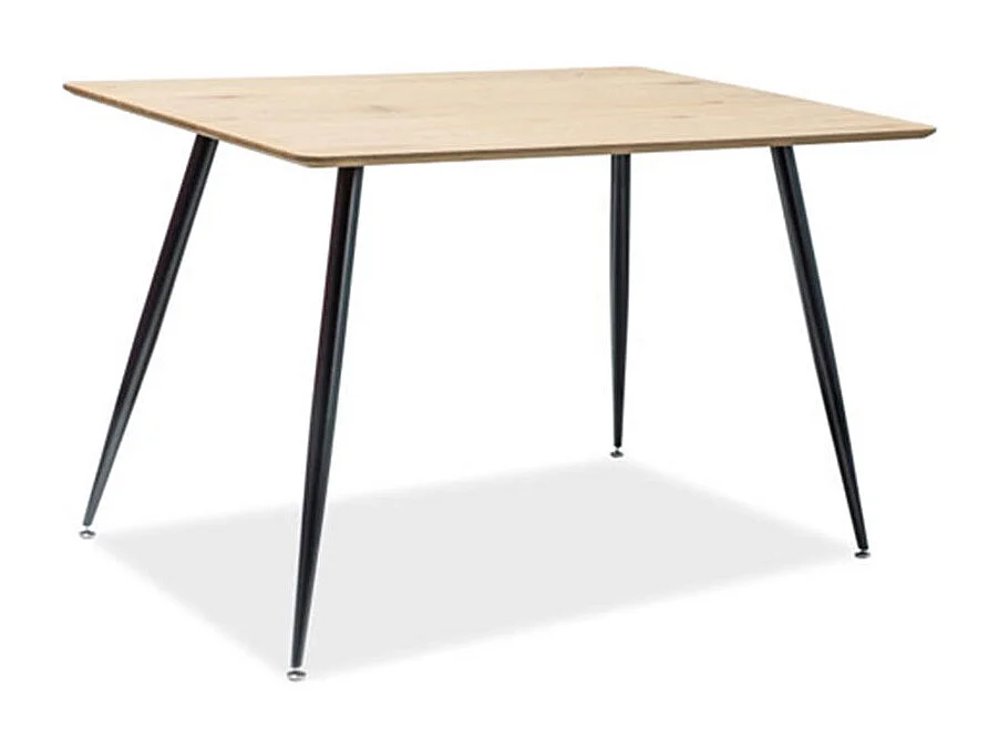 ESSTISCH Remus Eiche / schwarz 120 / 80 / 75cm