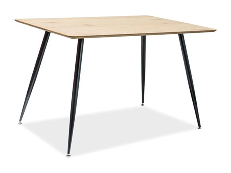 ESSTISCH Remus Eiche / schwarz 120 / 80 / 75cm