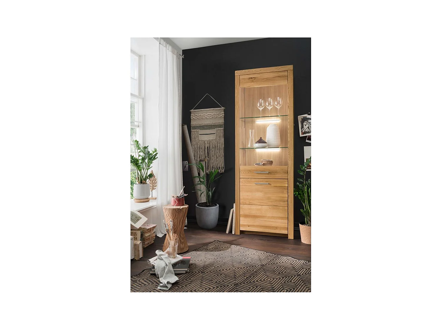 Vetrina 65x40x204 cm Quercia Robusto WZ-169