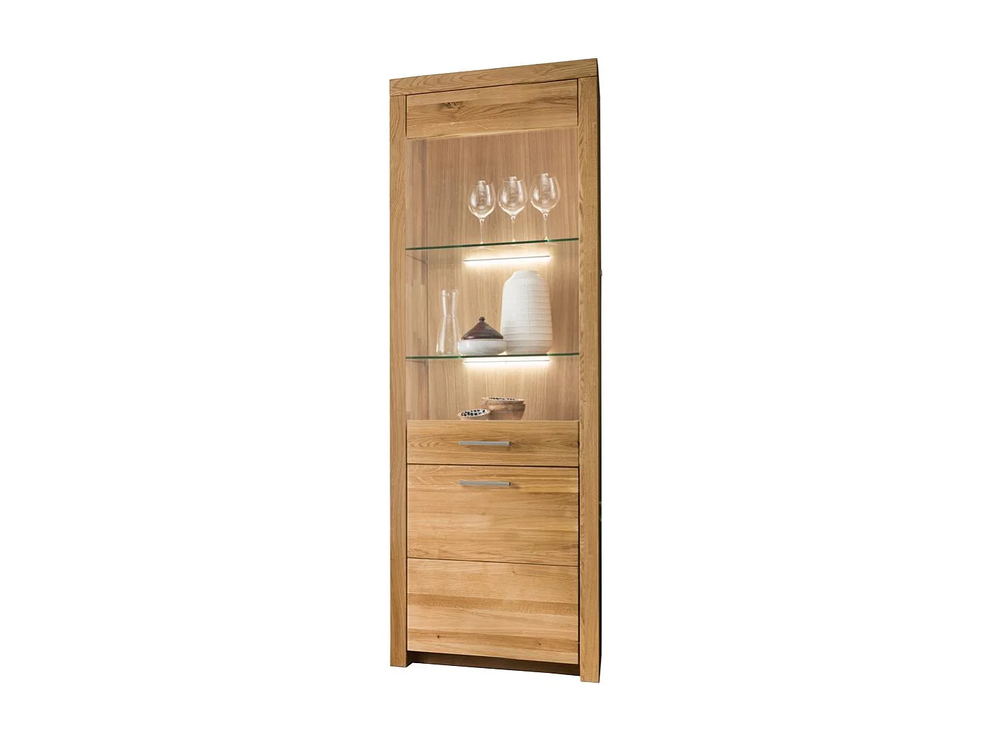 Vitrine 65x40x204 cm Chêne Robusto WZ-169