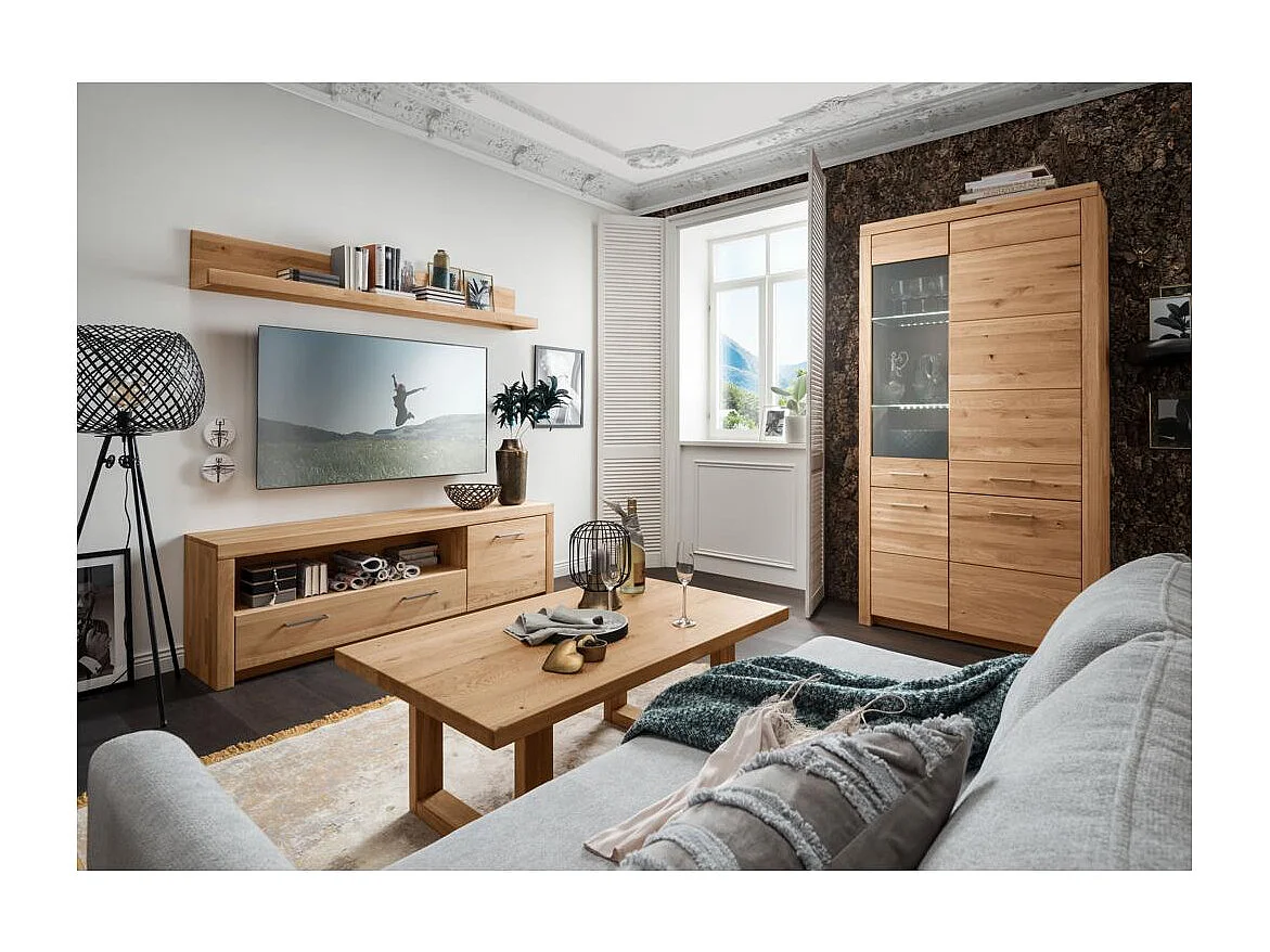 Vitrine 65x40x204 cm Chêne Robusto WZ-169