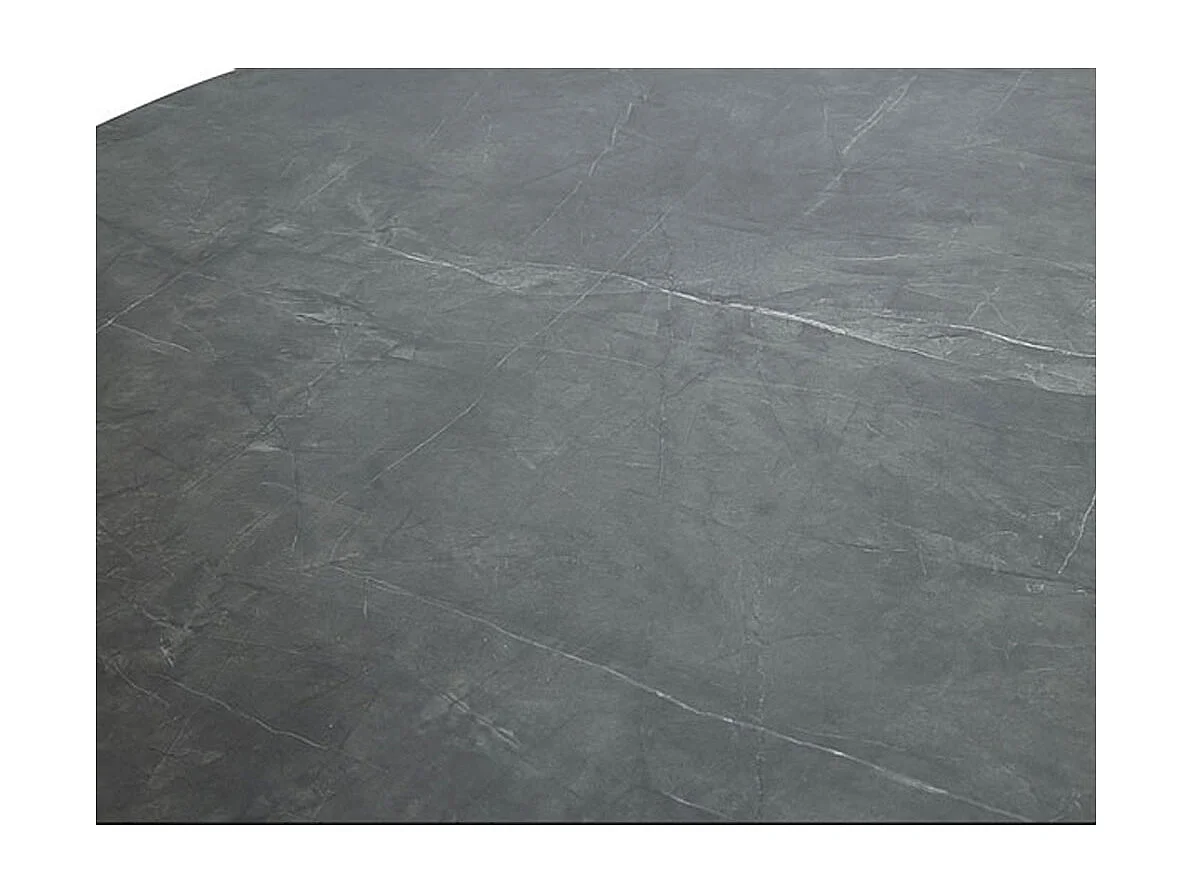 ESSTISCH Angel Marmor grau / schwarz 120 / 120 / 76cm