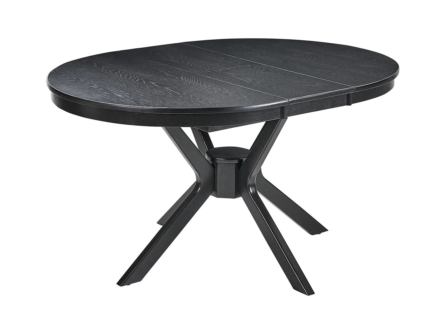 Table de salle à manger extensible TYMIS Chêne noir 107/137 cm 107 cm