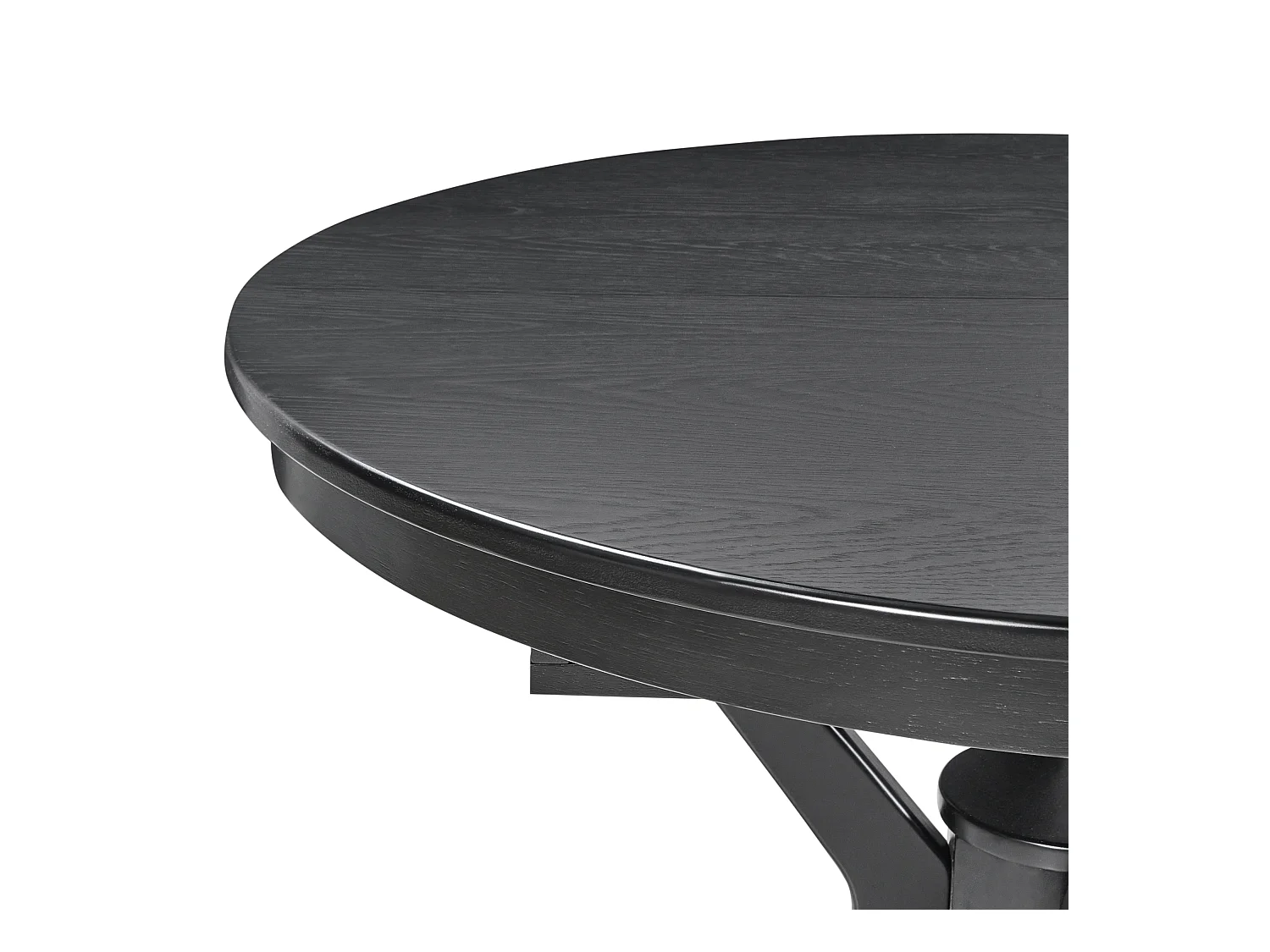 Table de salle à manger extensible TYMIS Chêne noir 107/137 cm 107 cm