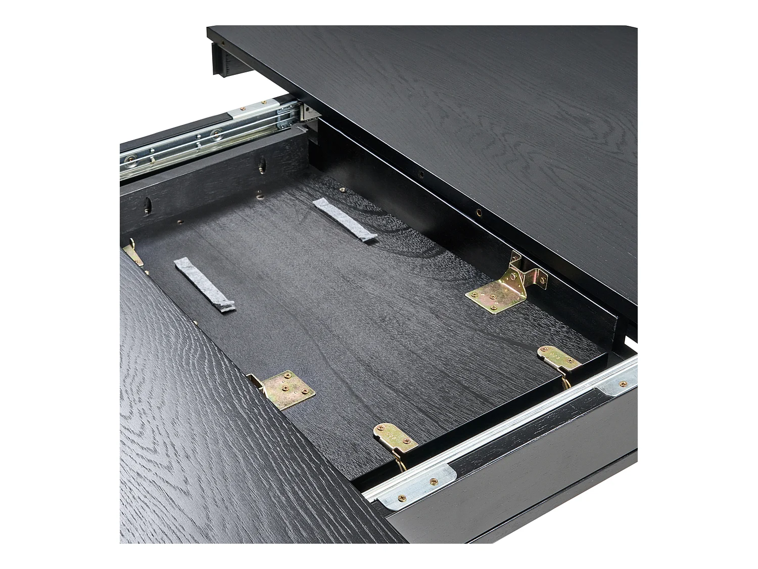 Table de salle à manger extensible TYMIS Chêne noir 107/137 cm 107 cm