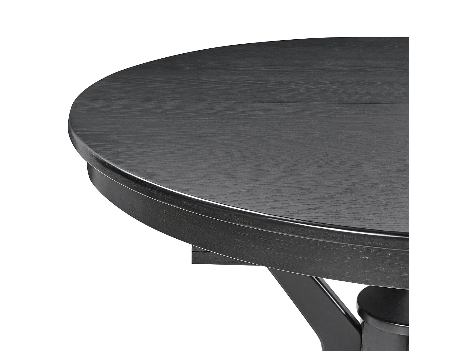 Table de salle à manger extensible TYMIS Chêne noir 107/137 cm 107 cm