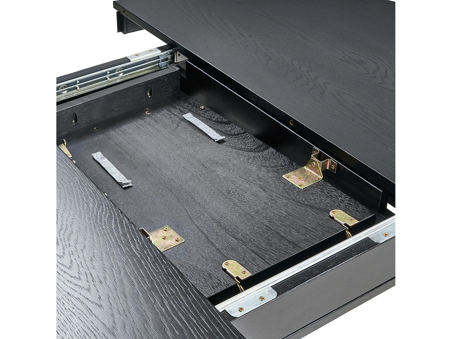 Table de salle à manger extensible TYMIS Chêne noir 107/137 cm 107 cm