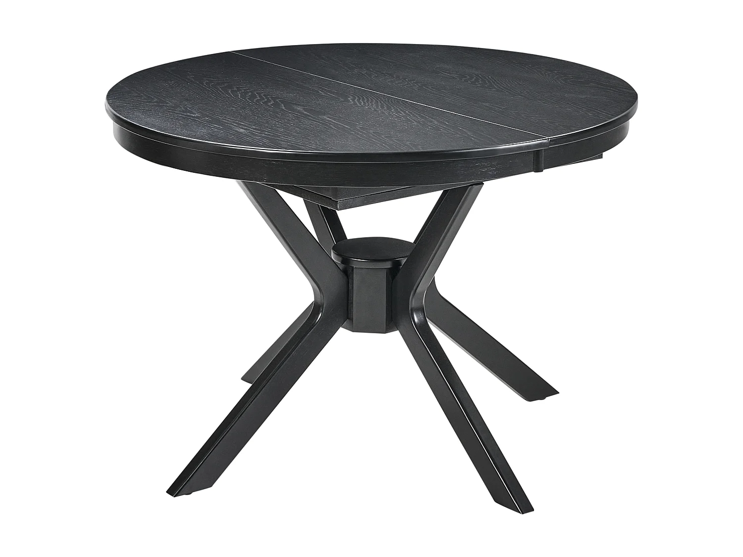 Table de salle à manger extensible TYMIS Chêne noir 107/137 cm 107 cm