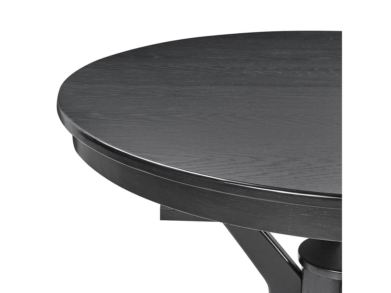 Table de salle à manger extensible TYMIS Chêne noir 107 cm 107/137 cm