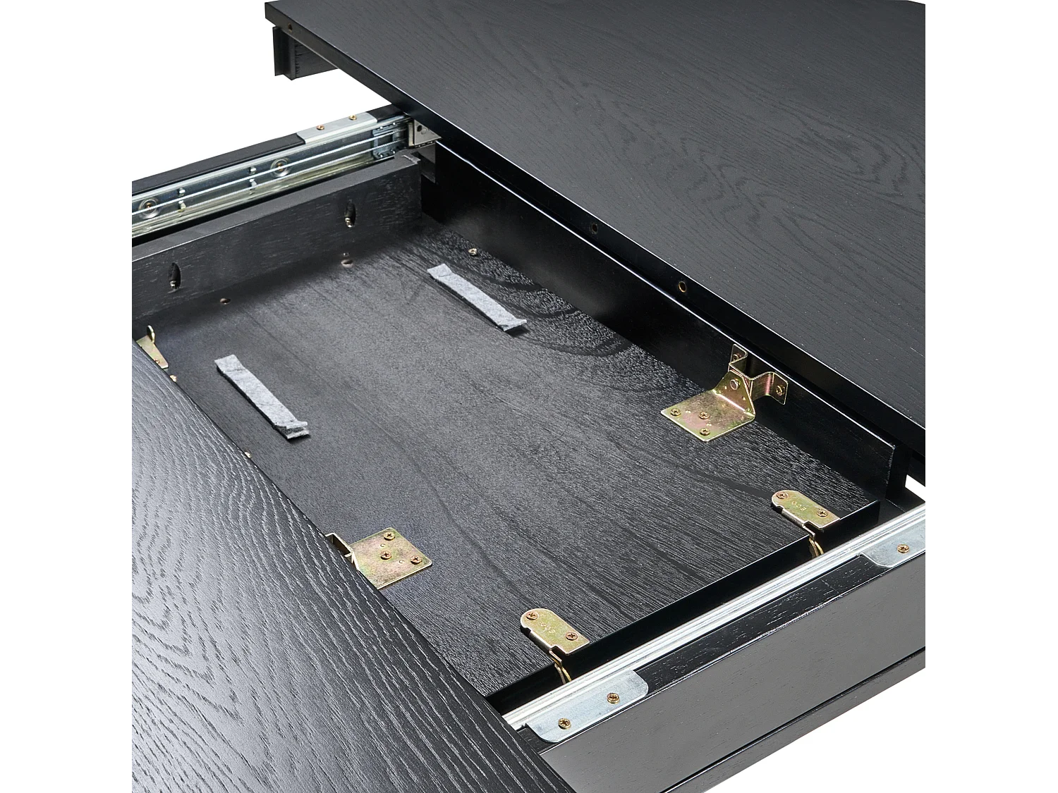 Table de salle à manger extensible TYMIS Chêne noir 107 cm 107/137 cm