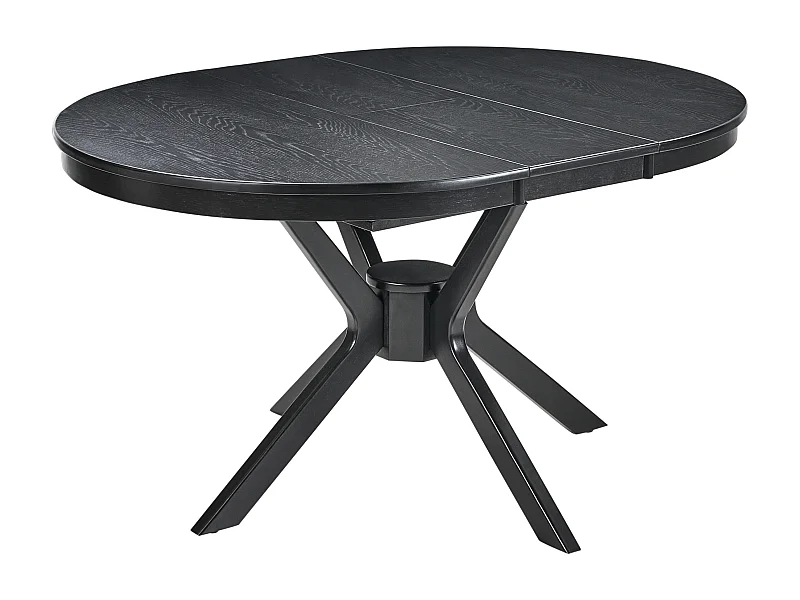 Table de salle à manger extensible TYMIS Chêne noir 107/137 cm 107 cm