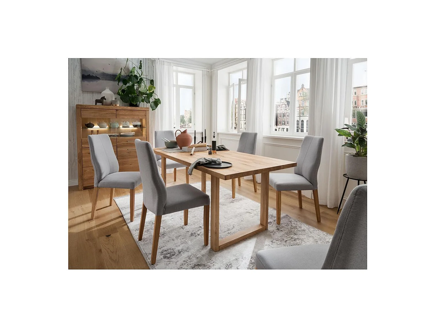 Vitrine 1,02x0,4x2,04 m carvalho robusto WZ-169