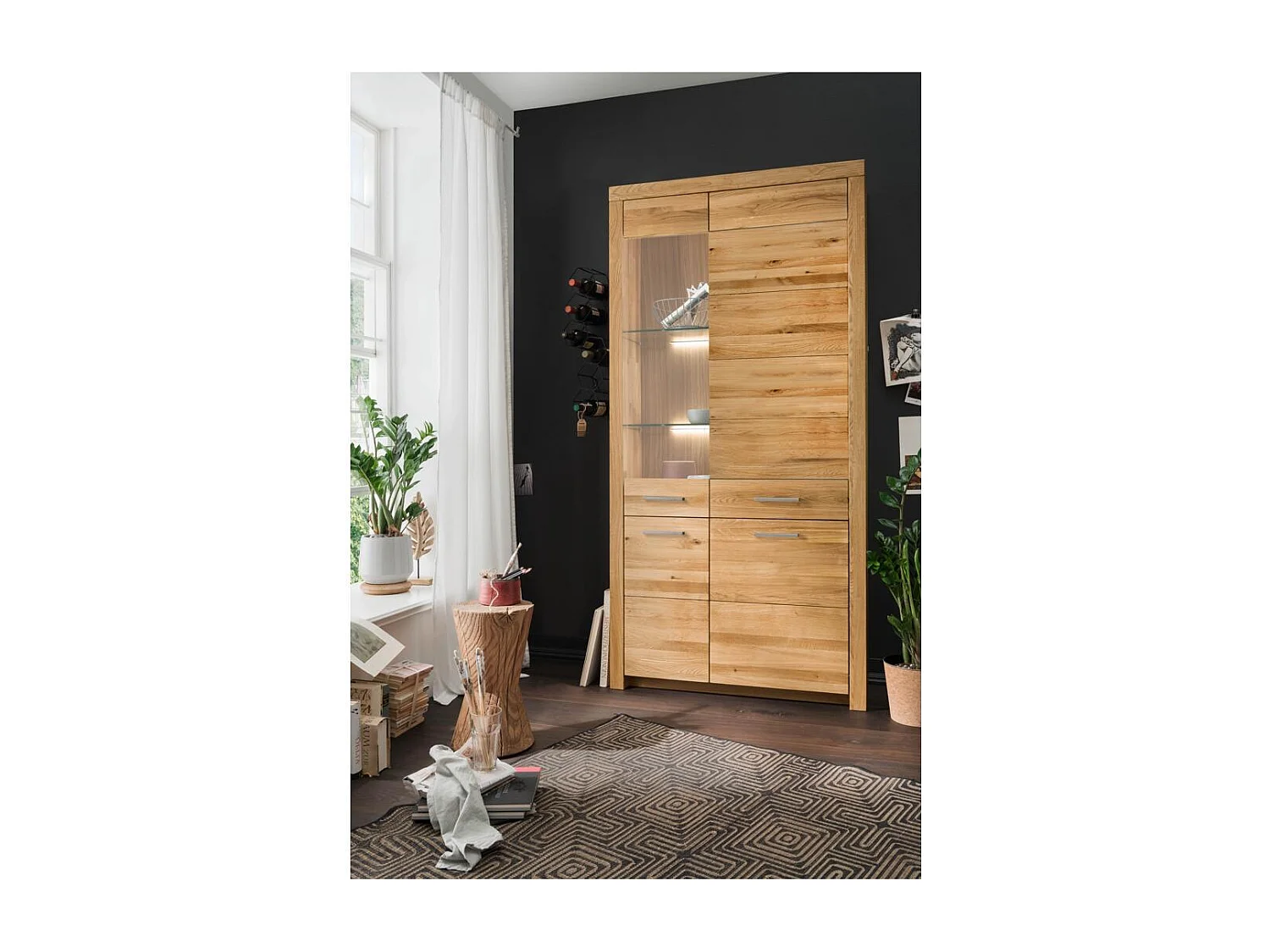 Vitrina 1.02x0.4x2.04 m roble robusto WZ-169