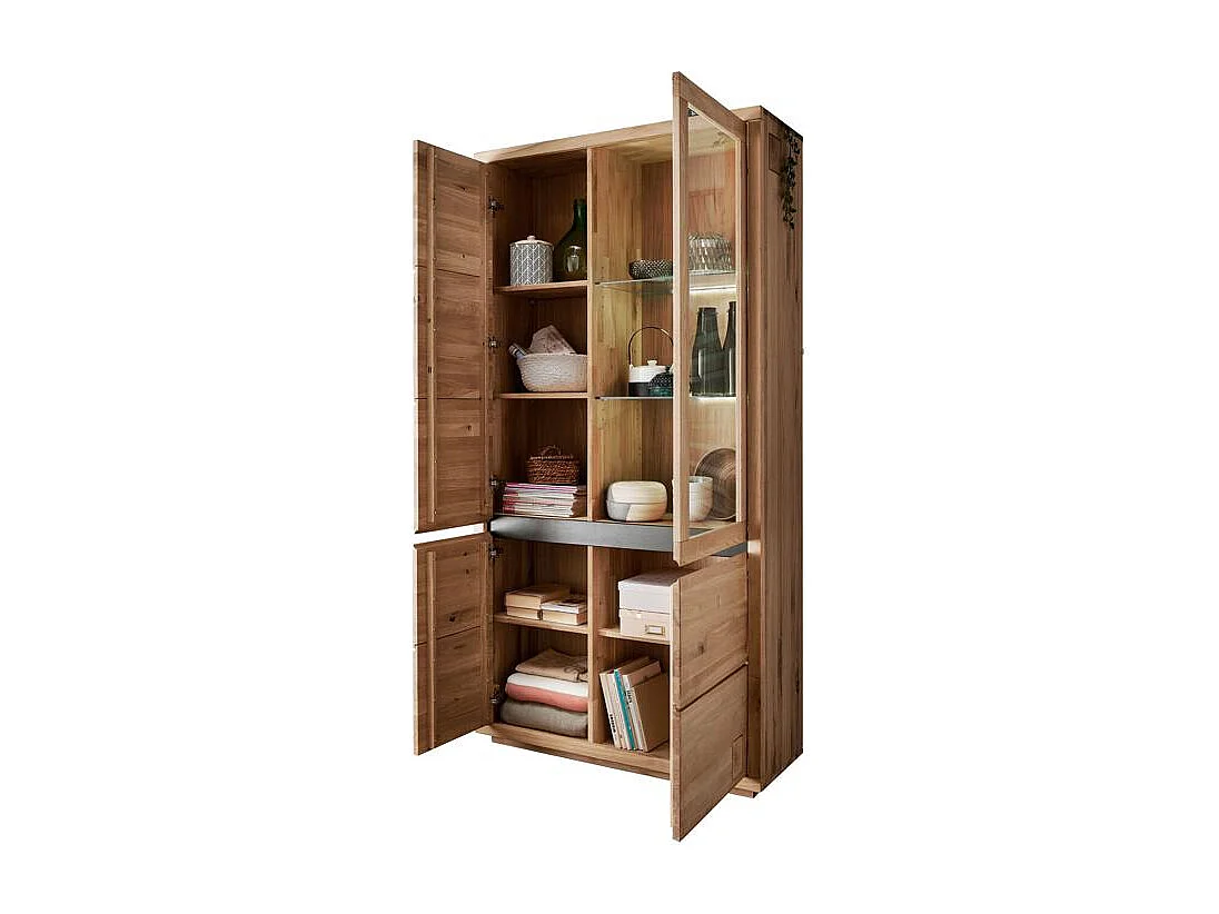 Vitrinekast 1.03x0.4x2.05 m eiken fende wz-0159