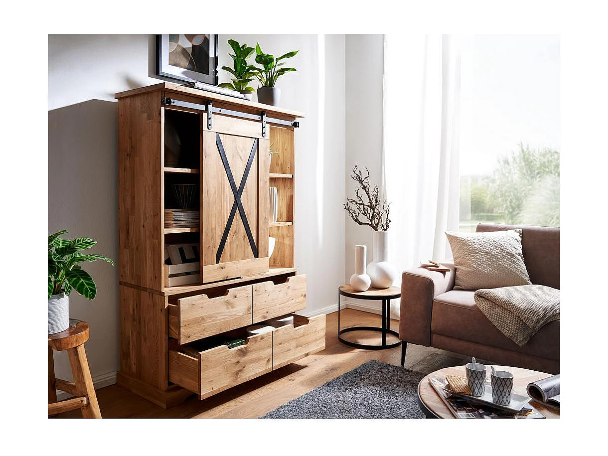 Witryna 1,02x0,42x1,52 m dąb olejowany nyks wz-0424