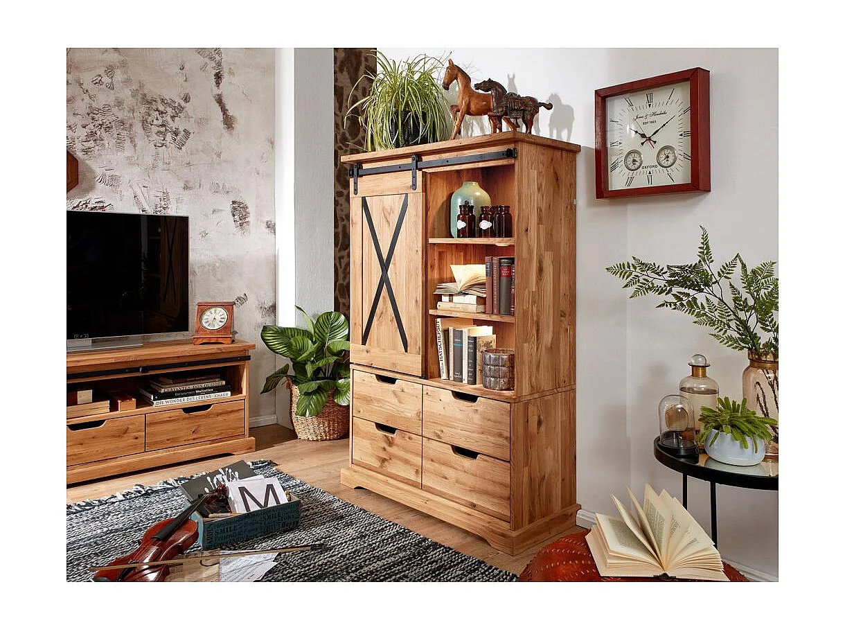 Witryna 1,02x0,42x1,52 m dąb olejowany nyks wz-0424