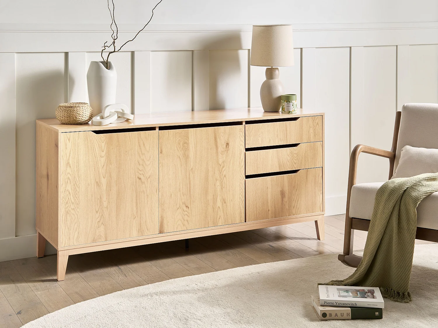 Commode 2 portes MONCTON Marron clair