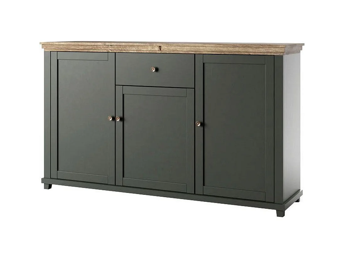 KOMMODE Elda Grün / Eiche Lefkas 160 / 42 / 93 cm