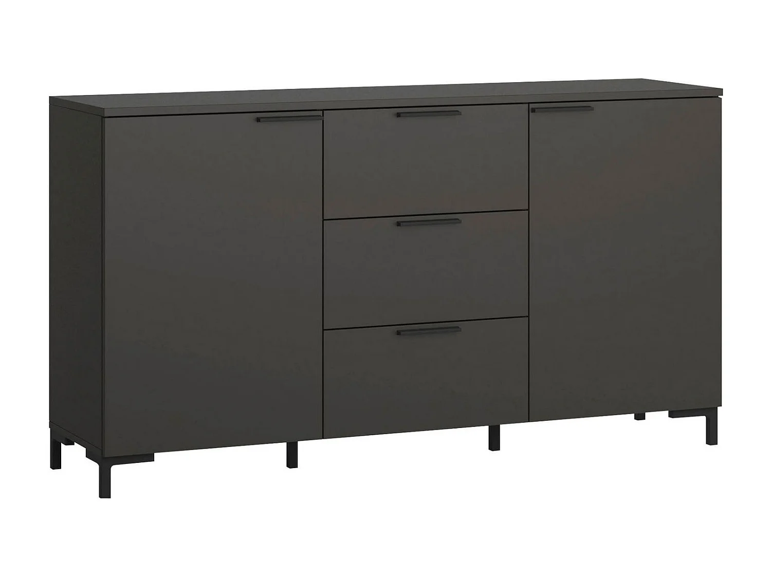 KOMMODE Alternative Kosmos anthrazit / weiß 151 / 40 / 84cm