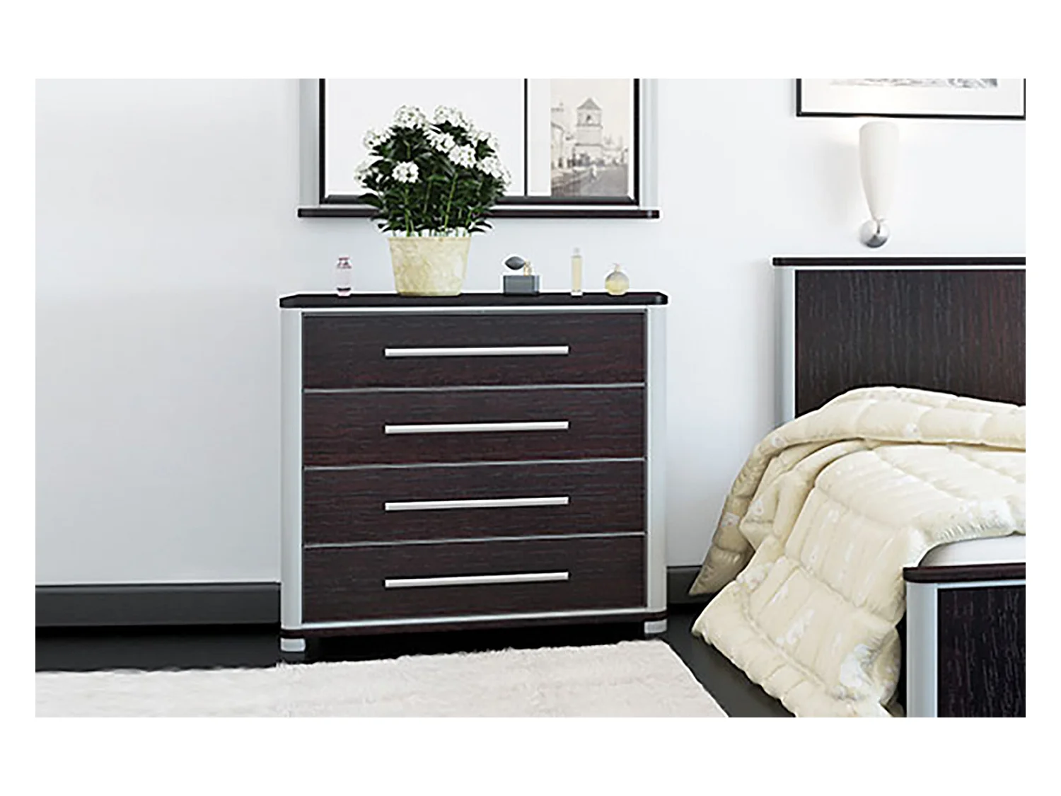 KOMMODE Naomi Eiche niagara / metallic 92 / 48 / 86cm